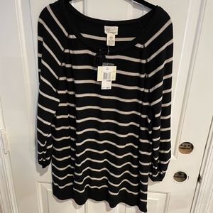 Black and white striped sweater